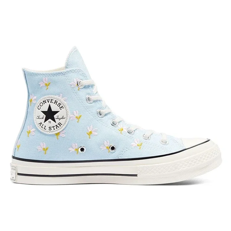 Chuck 70 High « Imprimé floral brodé – Bleu chambray » Chuck 70 High « Imprimé floral brodé – Bleu chambray »