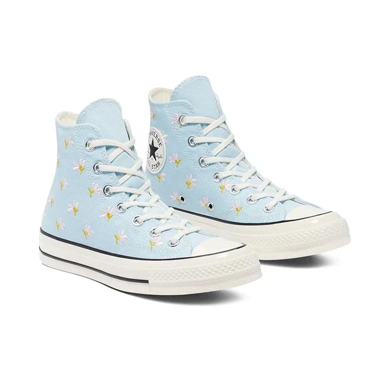 Chuck 70 High « Imprimé floral brodé – Bleu chambray » Chuck 70 High « Imprimé floral brodé – Bleu chambray »