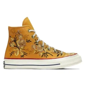 Chuck 70 High « Parkway Floral Embroidery – Turmeric Gold »