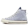 Chuck 70 High « Washed Indigo Hickory Stripes »