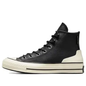 Chuck 70 Leather High « Black Egret »
