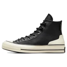 Chuck 70 Leather High « Black Egret »