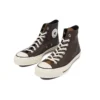 Chuck 70 Leather High « Colorblock – Dark Root Brown »