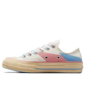 Chuck 70 Low « Beige Rose Bleu Abstrait »