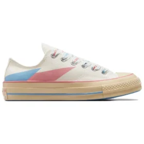 Chuck 70 Low « Beige Rose Bleu Abstrait »