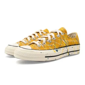 Chuck 70 Low « Paint Splatter – Sunflower Gold »