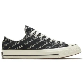 Chuck 70 Low « Scripted Signature Print – Black Egret »