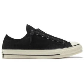 Chuck 70 Zip Low « Embossed Suede – Black Egret »