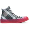 Chuck 70s Hi Plaid Semelle intermédiaire translucide « Red »
