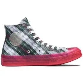 Chuck 70s Hi Plaid Semelle intermédiaire translucide « Red »
