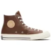 Chuck Taylor 70 Hi Cuir Chocolat/Fauve clair/Héron