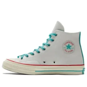 Chuck Taylor All Star 1970s « Blanc, bleu sarcelle et rouge »