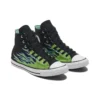 Chuck Taylor All Star « Black Green Flame »