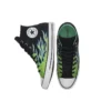 Chuck Taylor All Star « Black Green Flame »