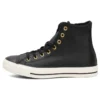 Chuck Taylor All Star « Black Leather Gold »