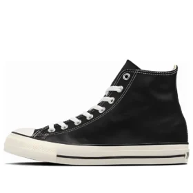 Chuck Taylor All Star Cuir vert olive Montante « Black »