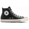 Chuck Taylor All Star Cuir vert olive Montante « Black »