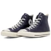Chuck Taylor All Star Cuir vert olive Montante « Navy »