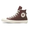 Chuck Taylor All Star en cuir avec doublure en fausse fourrure « Marron foncé »