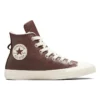 Chuck Taylor All Star en cuir avec doublure en fausse fourrure « Marron foncé »