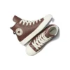 Chuck Taylor All Star en cuir avec doublure en fausse fourrure « Marron foncé »