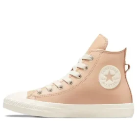 Chuck Taylor All Star en cuir avec doublure en fausse fourrure « Rose »