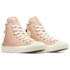 Chuck Taylor All Star en cuir avec doublure en fausse fourrure « Rose »