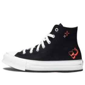 Chuck Taylor All Star EVA Lift Platform Y2K Heart High Top « Noir »