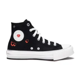 Chuck Taylor All Star EVA Lift Platform Y2K Heart High Top « Noir »