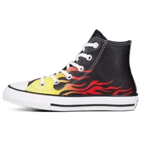 Chuck Taylor All Star Flame Nero Mod « Black Red »