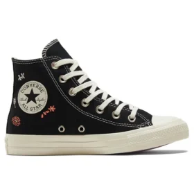 Chuck Taylor All Star High « Motifs floraux brodés – Noir »