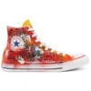 Chuck Taylor All Star High Peinte à la main « Orange Red »