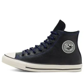 Chuck Taylor All Star High Tumbled Leather « Black Hyper Royal »
