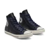 Chuck Taylor All Star High Tumbled Leather « Black Hyper Royal »