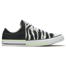 Chuck Taylor All Star « Imprimé zèbre noir et vert fluo »