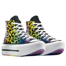 Chuck Taylor All Star Lift Double Stack Platform Pride High « Chaos Fuchsia Orange Rind »