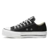 Chuck Taylor All Star Lift Glitter Low Top Semelle Épaisse « Noir Blanc »