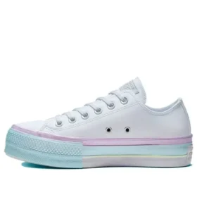 Chuck Taylor All Star Lift Low « Blanc Lilas Bleu »