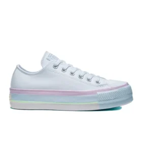 Chuck Taylor All Star Lift Low « Blanc Lilas Bleu »