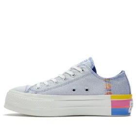 Chuck Taylor All Star Lift Low « Rainbow – Ozone Blue »