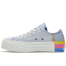 Chuck Taylor All Star Lift Low « Rainbow – Ozone Blue »