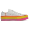 Chuck Taylor All Star Lift Low « Rainbow – Vintage White »