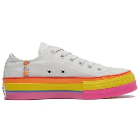 Chuck Taylor All Star Lift Low « Rainbow – Vintage White »
