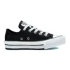 Chuck Taylor All Star Lift Platform Cuir irisé « Noir Blanc »