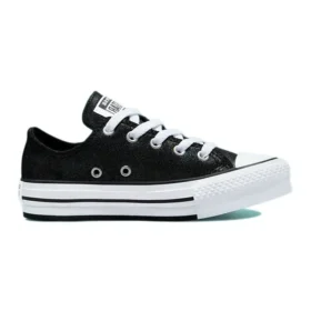 Chuck Taylor All Star Lift Platform Cuir irisé « Noir Blanc »