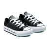 Chuck Taylor All Star Lift Platform Cuir irisé « Noir Blanc »