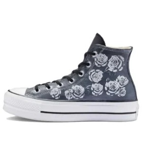 Chuck Taylor All Star Lift Platform Cuir Rose Garden « Gris Blanc »