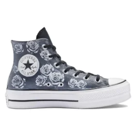 Chuck Taylor All Star Lift Platform Cuir Rose Garden « Gris Blanc »