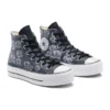 Chuck Taylor All Star Lift Platform Cuir Rose Garden « Gris Blanc »