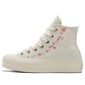 Chuck Taylor All Star Lift Platform « Embroidered Floral – Egret »